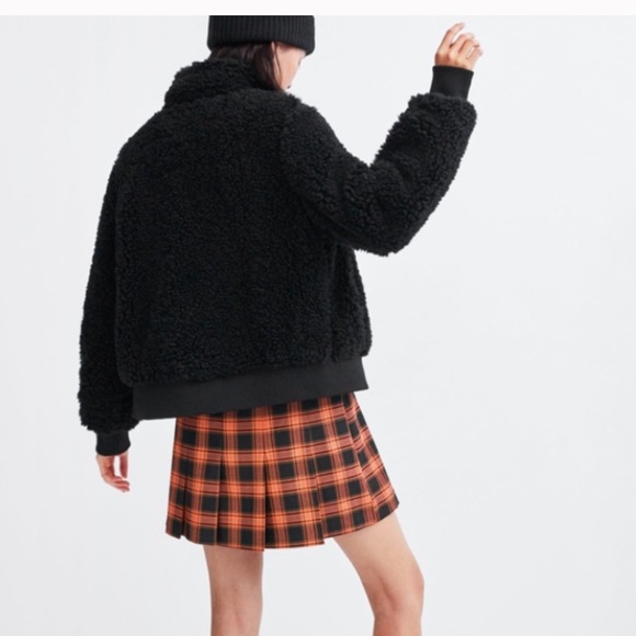 Zara TRF Collection Teddy Fleece Bomber Jacket - Picture 2 of 14